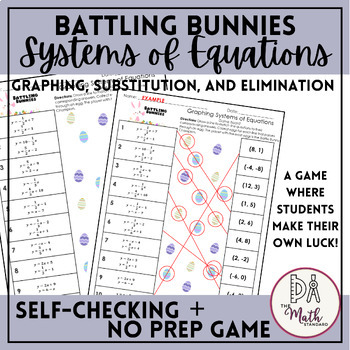Preview of Systems of Equations - Easter Activity