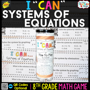 Preview of 8th Grade Math Game | Systems of Equations