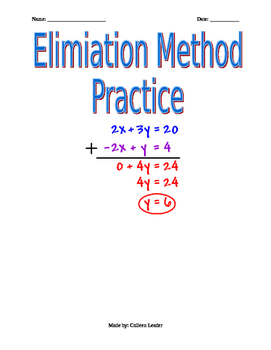 Preview of Systems of Equations Elimination Method
