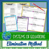 Systems of Equations by Elimination - Notes, Scavenger Hun