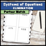 Systems of Equations (Elimination) Partner Match Activity