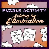 Puzzles of 4 - Systems of Equations Elimination Activity