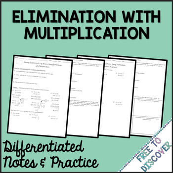 Preview of Systems of Equations with Elimination Notes and Practice