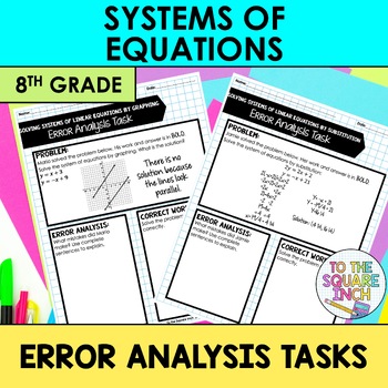 Preview of Systems of  Equations Error Analysis