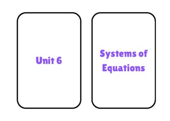 Preview of Systems of Equations Flash Cards