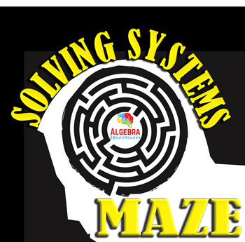 Preview of Systems of Equations Fun Activity Maze Game Algebra