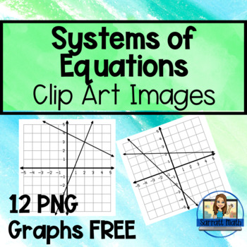 Preview of Systems of Equations Graphs Clip Art - Math Clip Art