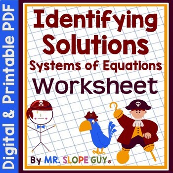 Preview of Systems of Equations Identifying Solutions Worksheet
