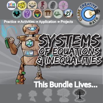 Preview of Systems of Equations & Inequalities Unit Bundle - Distance Learning Compatible