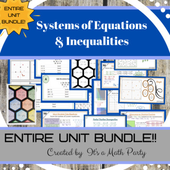Preview of Systems of Equations & Inequalities - ENTIRE UNIT BUNDLE!!