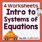 Systems of Equations Introduction Worksheets Bundle