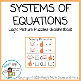 Systems of Equations Logic Picture Puzzles - Basketball-Th