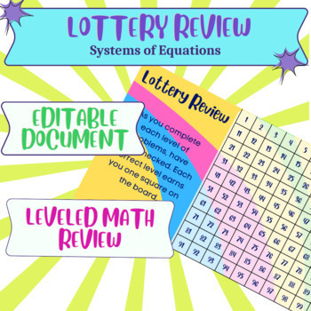 Preview of Systems of Equations Lottery Review