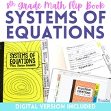 Systems of Equations Mini Tabbed Flip Book for 8th Grade Math