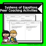 Systems of Equations Peer Coaching Exit Pass Activities