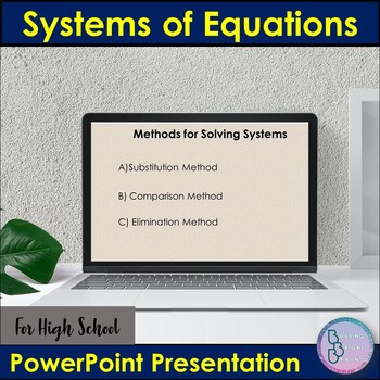 Preview of Systems of Equations | PowerPoint Presentation Math Lesson slides High School