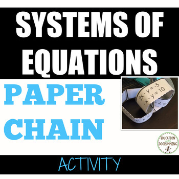 Preview of Systems of Equations Activity Paper Chain