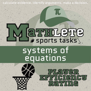 Preview of Systems of Equations Printable & Digital Activity - Basketball Mathlete
