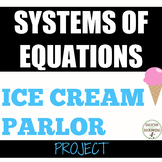Systems of Equations Project Ice Cream Parlor Distance Learning