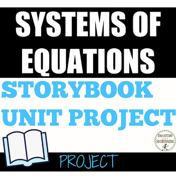Preview of Systems of Equations Project Story and Comic Book EDITABLE