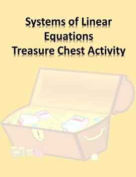 Preview of Systems of Equations Project-Treasure Chest Activity