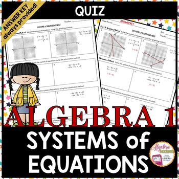 Preview of Systems of Equations QUIZ