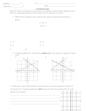 Systems of Equations Quiz - Solving by Graphing and Substitution