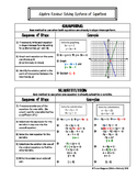 Systems of Equations Reference Sheet