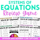 Systems of Equations Cooperative Learning Review Game