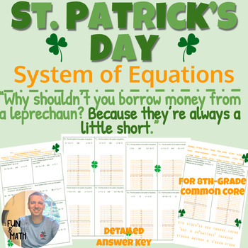 Preview of Systems of Equations - St. Patrick's Day Puzzle Review