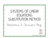 Systems of Equations - Substitution Method STATIONS