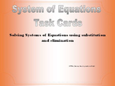 Systems of Equations Task Cards