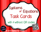 Systems of Equations Task Cards - with & without QR codes