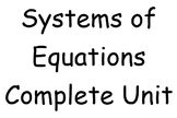Systems of Equations Unit