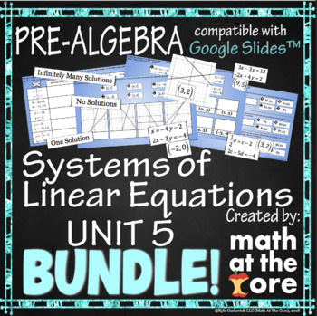 Preview of Systems of Equations - Unit 5 - BUNDLE for Google Slides™