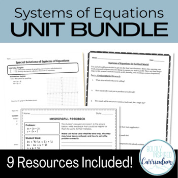 Preview of Systems of Equations Activity Bundle for Algebra 1