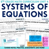 Systems of Equations Unit : 8th Grade Math