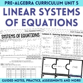 Systems of Equations Unit Pre Algebra Curriculum