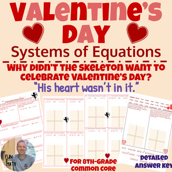 Preview of Systems of Equations Valentine's Day Puzzle Review