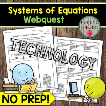 Preview of Systems of Equations Webquest Math
