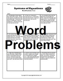 Solving Systems of Equations: Word Problems (Bundle)