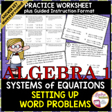 Writing Systems of Equations: Setting Up Word Problems