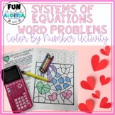 Systems of Equations Word Problems Valentine's Day Math Activity