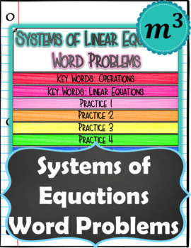 Preview of Systems of Equations Word Problems DIGITAL NOTES & 2 QUIZZES (GOOGLE)