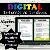 Systems of Equations Word Problems ⭐Digital Interactive Notebook