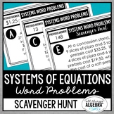 Systems of Equations Word Problems | Scavenger Hunt