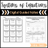 Systems of Equations and Inequalities Guided Notes - Digital