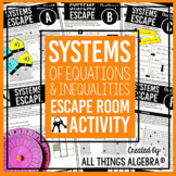 Systems of Equations and Inequalities Review | Escape Room