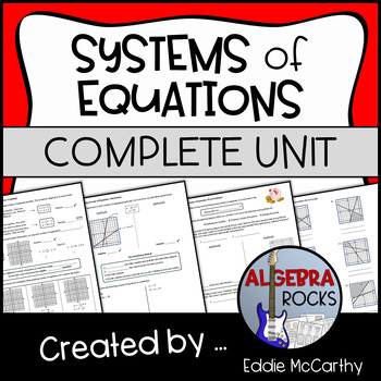 Preview of Systems of Equations and Inequalities Unit - Guided Notes and Homework