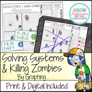 Solving Systems of Equations by Graphing & Zombies by Amazing Mathematics